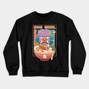 Anime Oni Girl Ramen Crewneck Sweatshirt